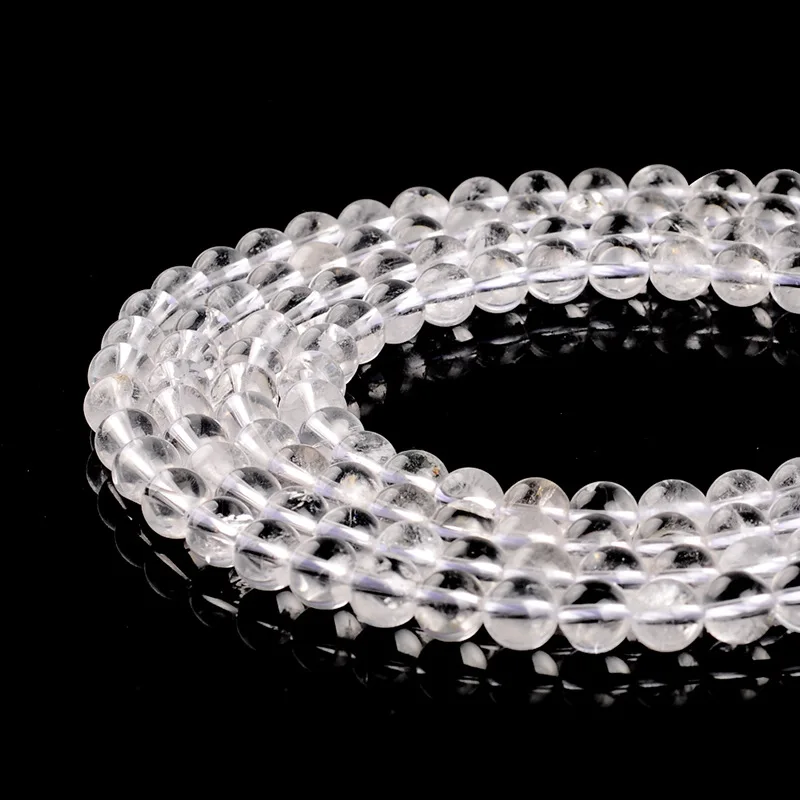 Buy High Quality Natural White Crystal Beads Round