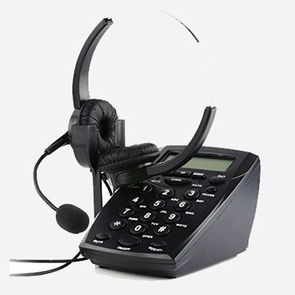 HT500 Business Corded Telephone Headset Hands-free Call Center Telephone with Dialpad
