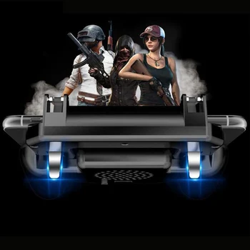 

SR Mobile Gaming GamePad Cooler Cooling Fan Free Fire PUBG Mobile Game Controller PUBG Gamepad Joystick Metal Trigger Handle