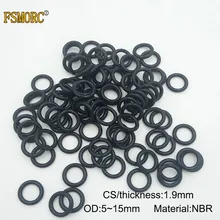 100/500/1000pcs OD:5 5.5 6 6.5 7 7.5 8 8.5 9 9.5 10 10.5 11 11.5 12 12.5 13 14 15*1.9mm(CS) nbr o anel do selo/Borracha Nitrílica