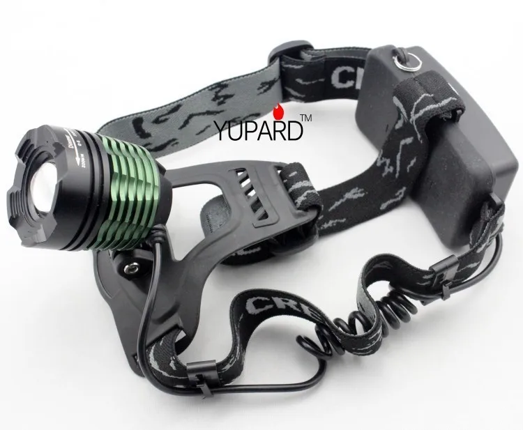 Yupard новые XM-L2 T6 LED Увеличить HeadLight фар Масштабируемые яркие фары + 2*18650 2200 мАч Батарея + ПАУ зарядное устройство