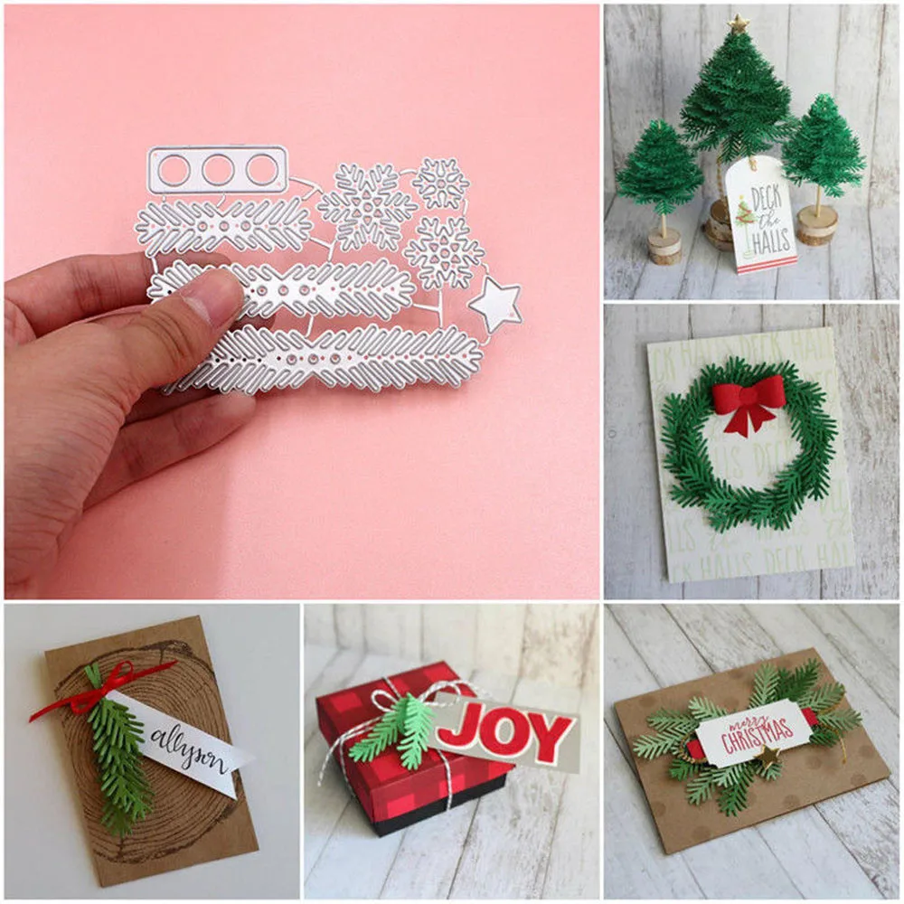 1PC Christmas Card Metal Cutting Die Stencil Scrapbook Embossing Paper Craft Die