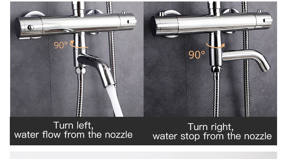 GAPPO Душевая система для ванной Душевой термостат кран водопад Термостатический смеситель для душа с душевыми смесителями