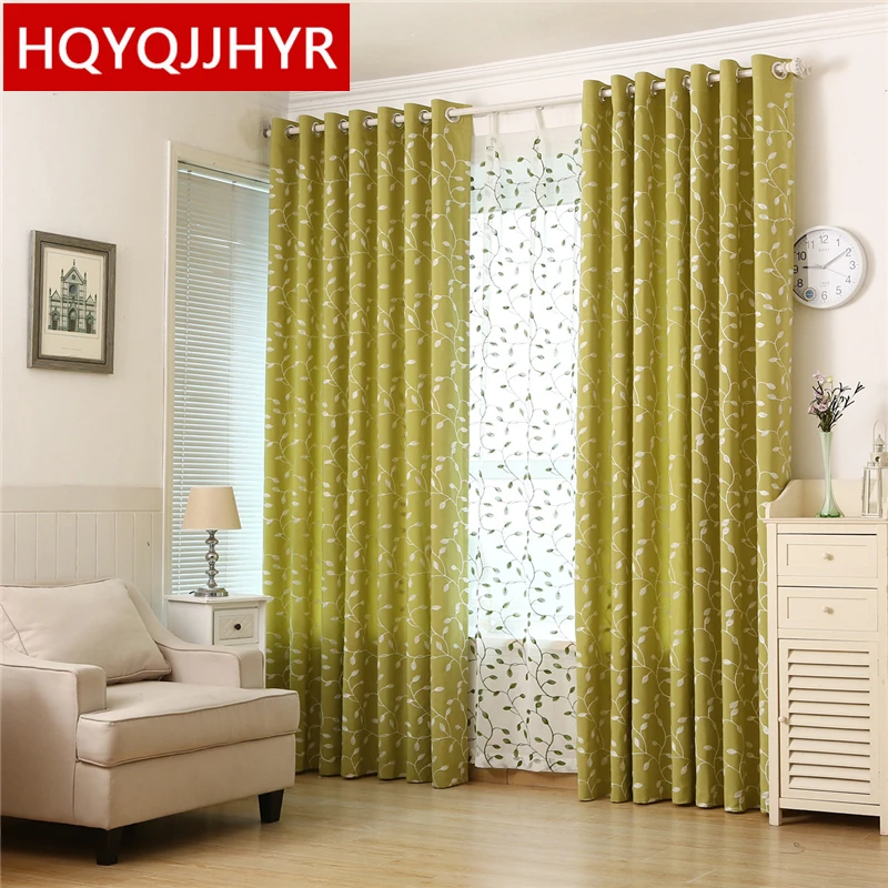 modern cotton and linen environmental semi shade curtains for living Room sheer curtains for