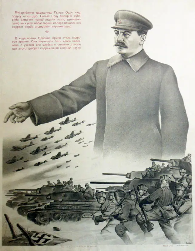 Советская CCCP СССР Сталин во время войны Классическая Настенная Наклейка холст