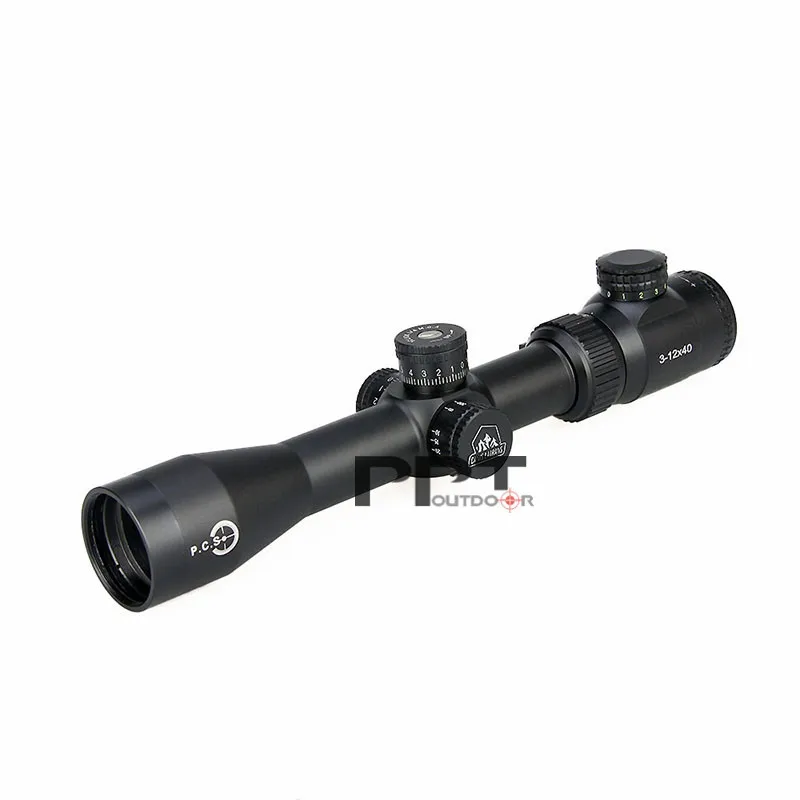 Койот светящаяся Сетка Охота Riflescope TR 3-12x40 винтовка оптическая увеличительная Лупа черный цвет для наружной PP1-0286