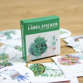 

45 Pieces / Box, Meaty Boxed Stickers Children'S Student Stationery Diy Album Cartoon Scrapbooking Decorative Stickers Gifts