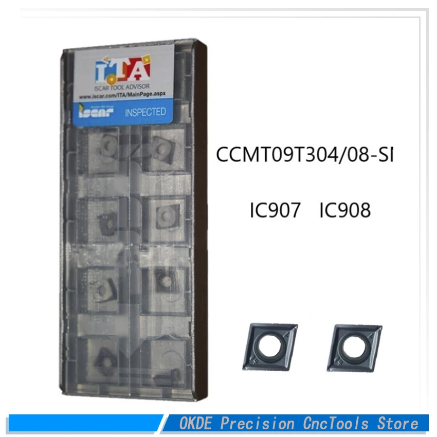 

10PCS CCMT09T304 carbide inserts lathe cutter tools Internal turning tools for 45 degree chamfer cutter sclcr09 bar