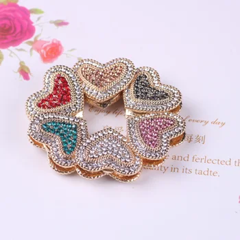 

WEIYU Heart Shape Strong Magnetic Brooch For Women Exquisite Rhinestone Magnet Brooches Pin Muslim Headscarf Abaya Hijab Scarf