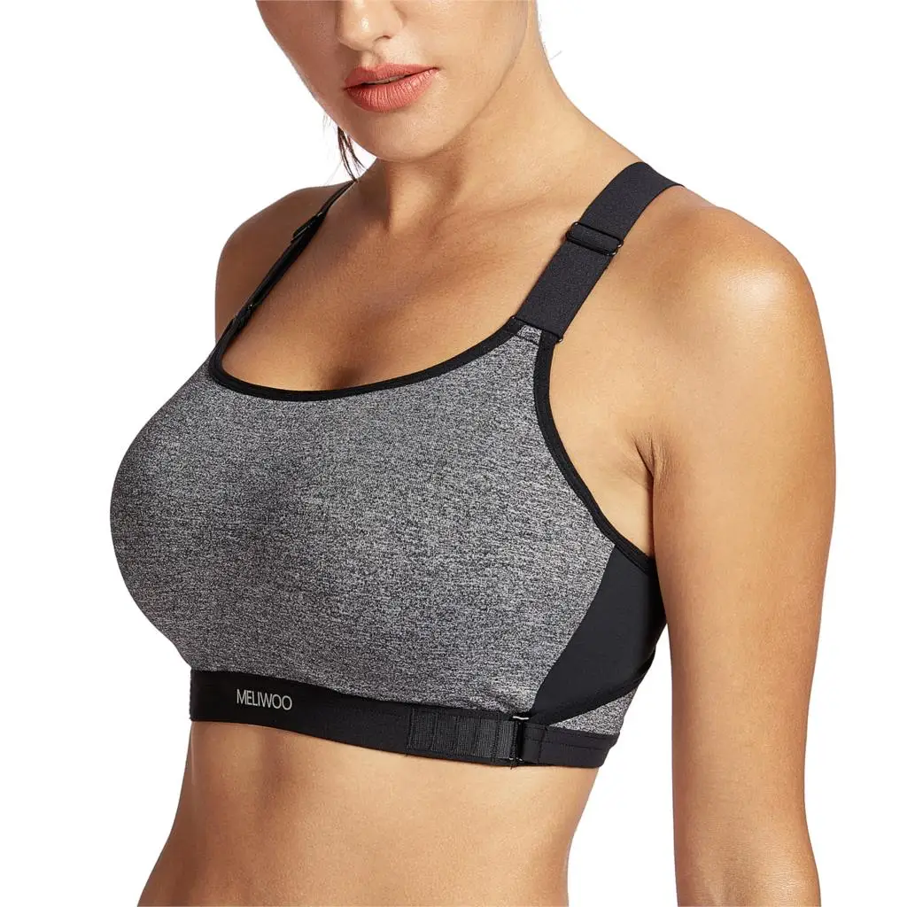 SYROKAN Women's High Impact Padded Racerback Ultra Support Pro Sports Bra