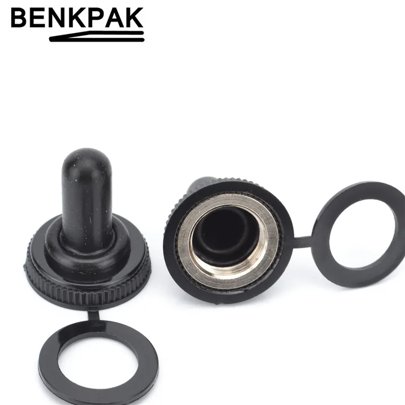 

12mm black stainlesss steel cap toggle switch boot water proof cover