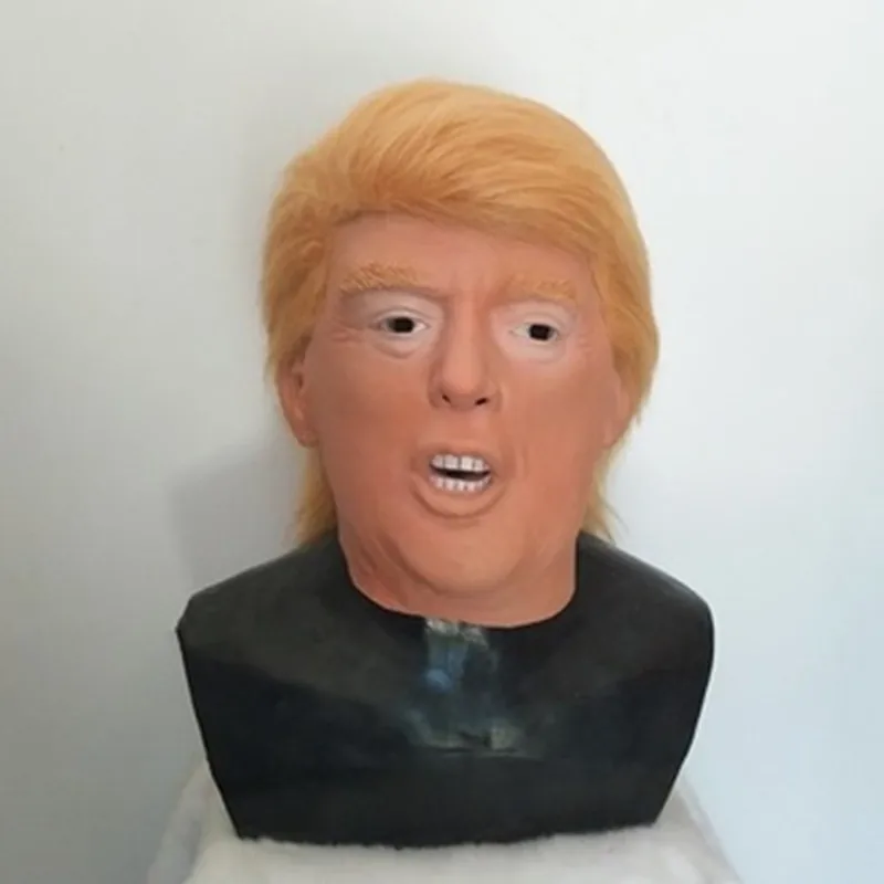 Популярная Реалистичная латексная маска президента Дональда Трампа для