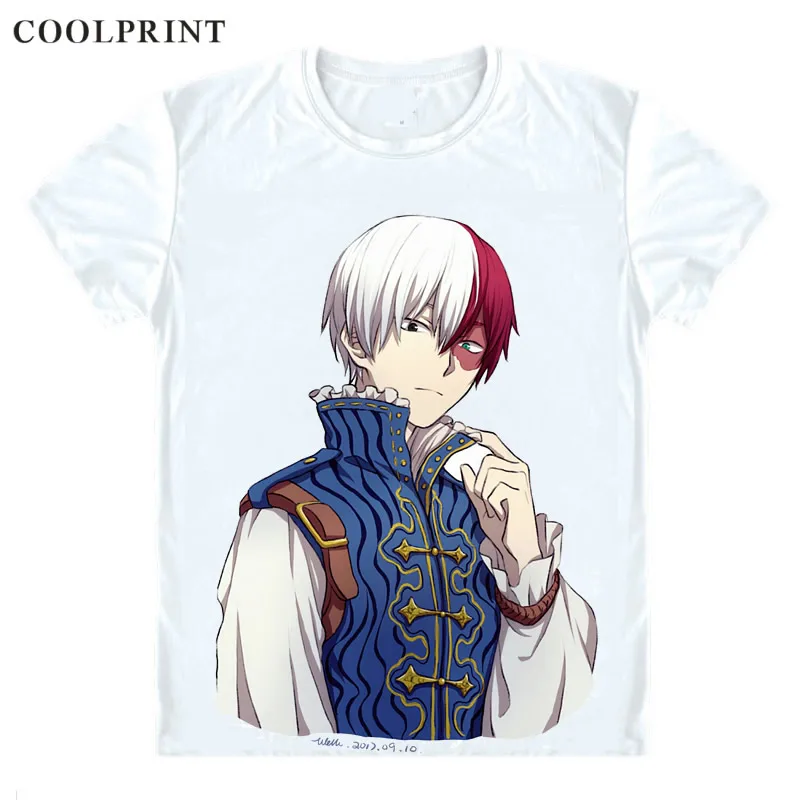 Футболка Todoroki Shouto Мужская Повседневная рубашка с принтом боку моя геройская