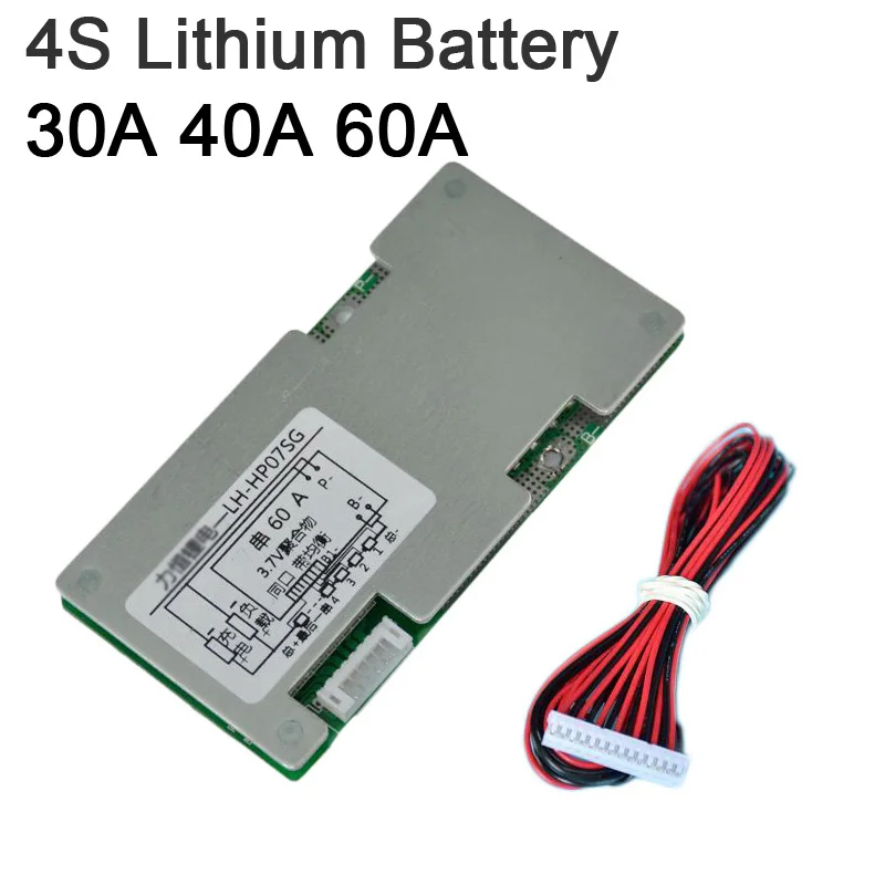 

4S 12v 14.4V 30A 40A 60A Li-ion lifepo4 Lithium Battery Protection Board Inverter High Current Balance Circuits 3 4 Cell BMS PCB