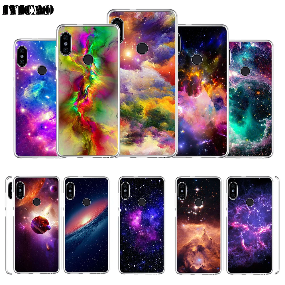 

IYICAO Fantasy Nebula Space Stars Soft Silicone Phone Case for Xiaomi Redmi 4A 5A 6A Note 7 6 5 Pro Plus Redmi 4X 5A Prime Cover