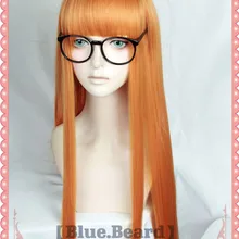 Persona 5 Futaba Sakura Косплей парик только или парик без объектива очки волосы на Хэллоуин