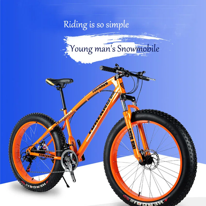 Top 26 Inch 7/21/27speed Cross-country Mountain Bike Aluminum Frame Snow Beach 4.0 Oversized Bicycle Tire Dirt Bikes for Men & Women 3