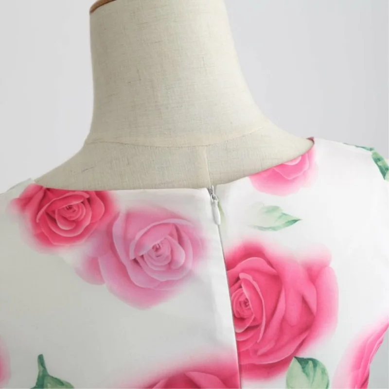 Женское платье миди без рукавов Bebovizi розовое с широким подолом Пляжное Платье в