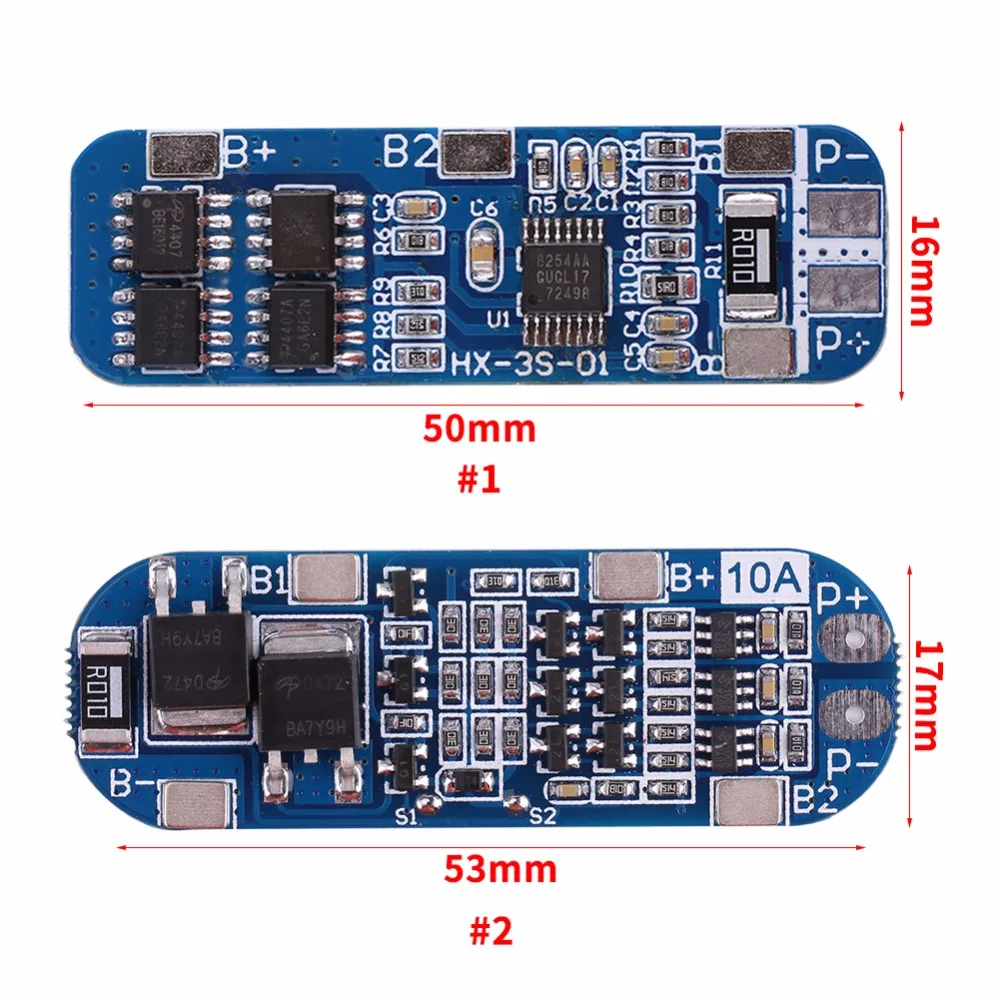 Bms контроллер Щит защиты печатной платы контроллер зарядки аккумулятора модуль 3 серии литий 18650 батарея ячейка BMS Щит защиты печатной платы