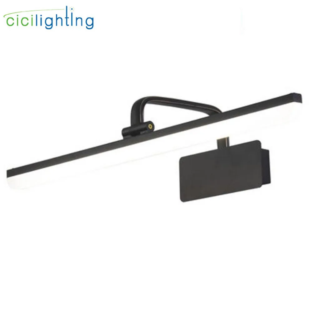 L43cm L57cm L71cm Nordic Europe Black светодиодный светильник для шкафа металлический зеркала