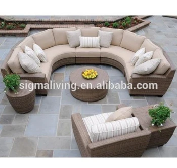 

New arrival nice garden furniture semicircular sofas rattan modular sofas
