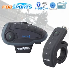 Fodsports V8 Pro BT Interphone with Controller FM NFC Motorcycle Helmet Bluetooth font b Intercom b