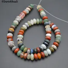 5x8 мм натуральный смешанный Камень Rondelle Spacer Свободные бусины модный материал для изготовления украшений 5 нитей в партии