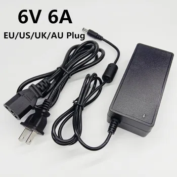 

6V 6A AC 100-240V DC 6 V Universal Power Adapter 6V6A AC DC adapter 6 Volt switching 5.5mm*2.1-2.5mm EU US UK AU plug cable