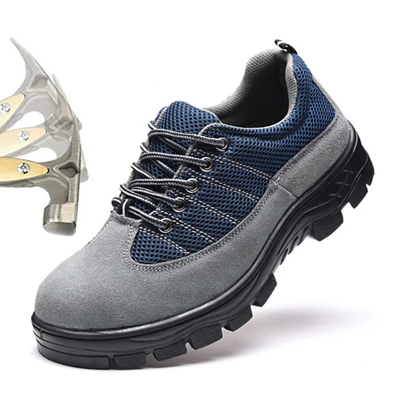

2019 New Men's Work Safety Boot Steel Toe Shoes Breathable Man Sneakers Anti-smashing Anti-Puncture Footwear Stylish Male Shoes