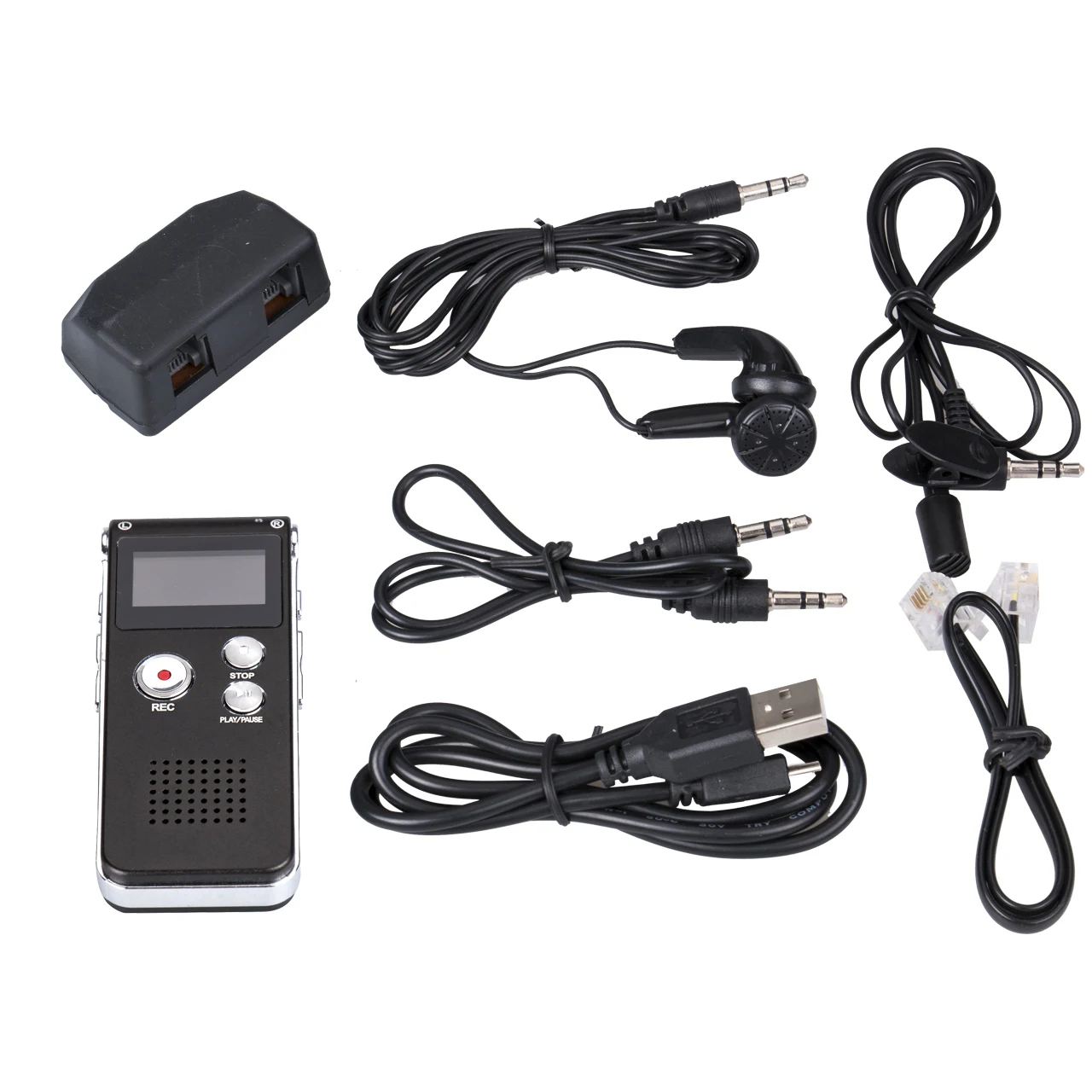 8GB Rechargeable Steel Digital Sound Voice Recorder Dictaphone MP3 Player Record