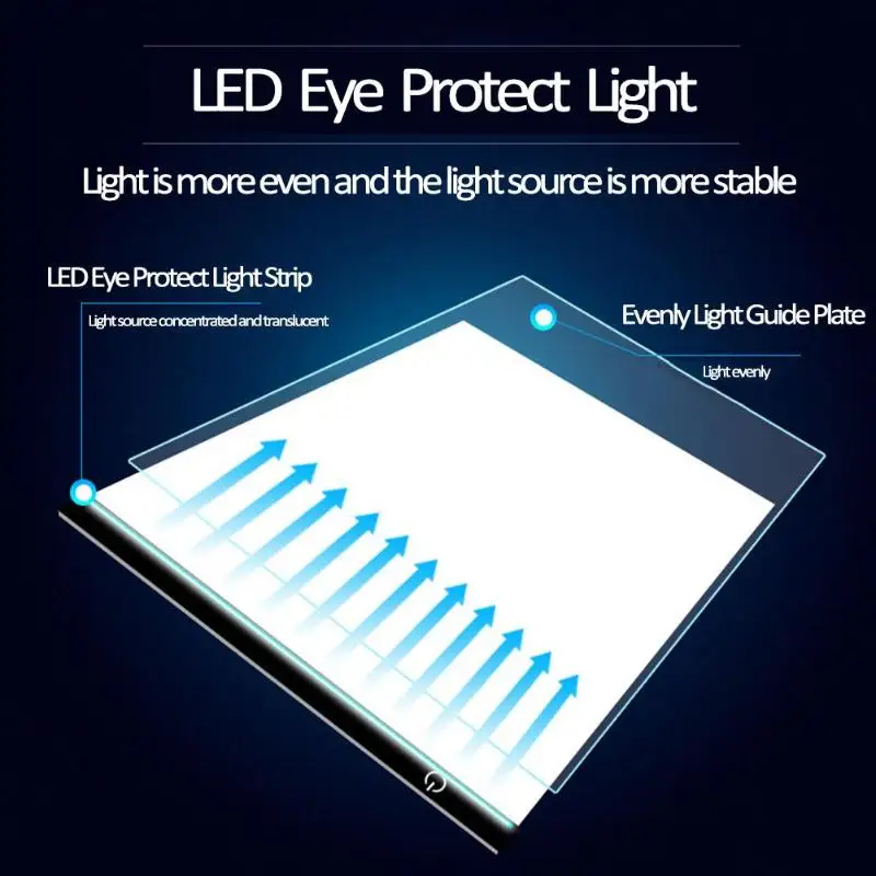 

Ultra-Thin LED Light Painting Copy Pad Drawing Tracing Board Toy (No Dimmable) Stencil Touch Animation Stencil Gift Toy