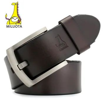

[MILUOTA] Brand Belt Man Fashion Strap Male Cowhide Genuine Leather Belts for Men Jeans MU015