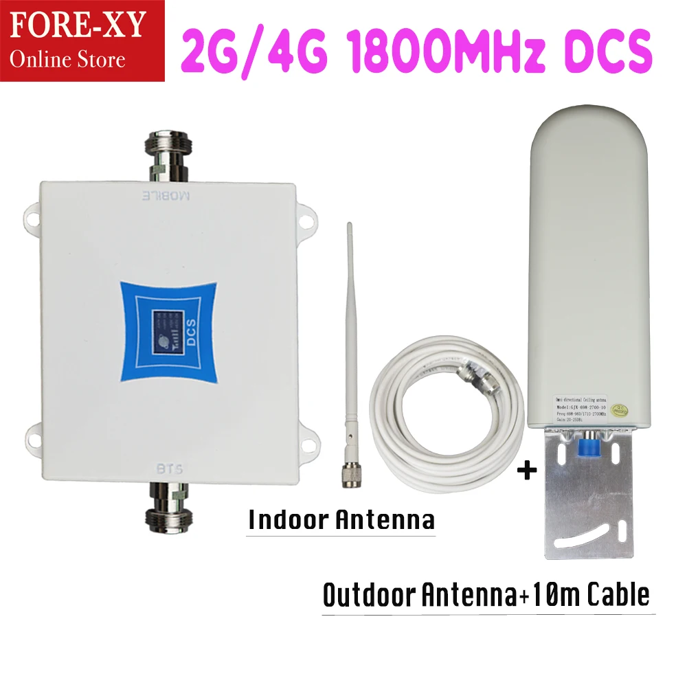 

4G repeater Cell Phone Signal Booster 60dB Mobile Cellular Signal Repeater Antenna Set 4g mobile signal booster amplifier set