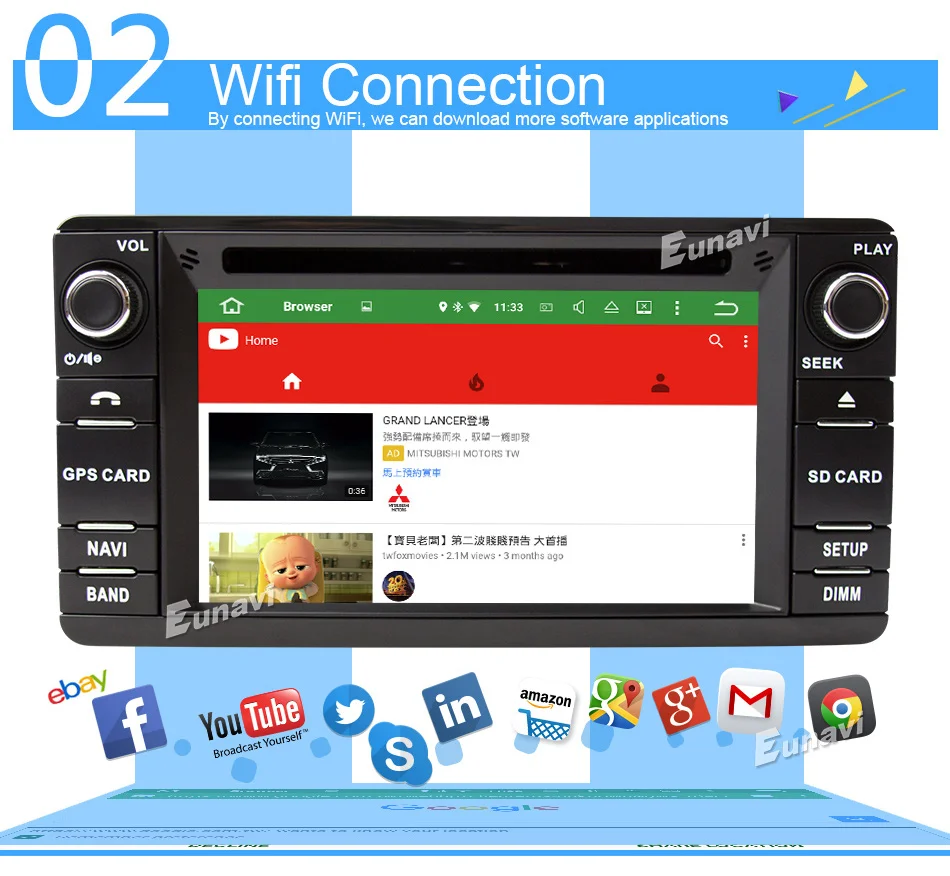 Excellent Eunavi Android 8.1 TDA7851 2 Din Car DVD Player For Mitsubishi Outlander 2013-2016 Pajero 2din Radio Stereo PC GPS Navigation 7 Excellent Eunavi Android 8.1 TDA7851 2 Din Car DVD Player For Mitsubishi Outlander 2013-2016 Pajero 2din Radio Stereo PC GPS Navigation 7