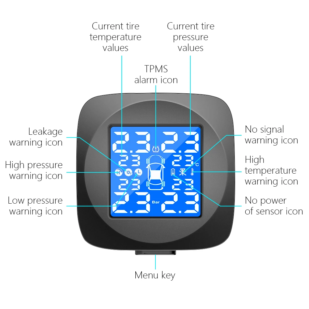 Jansite Car TPMS Tire Pressure Monitoring System 4 External Sensors Cigarette Lighter Auto Security Alarm Systems Tire Pressure Jansite Car TPMS Tire Pressure Monitoring System 4 External Sensors Cigarette Lighter Auto Security Alarm Systems Tire Pressure