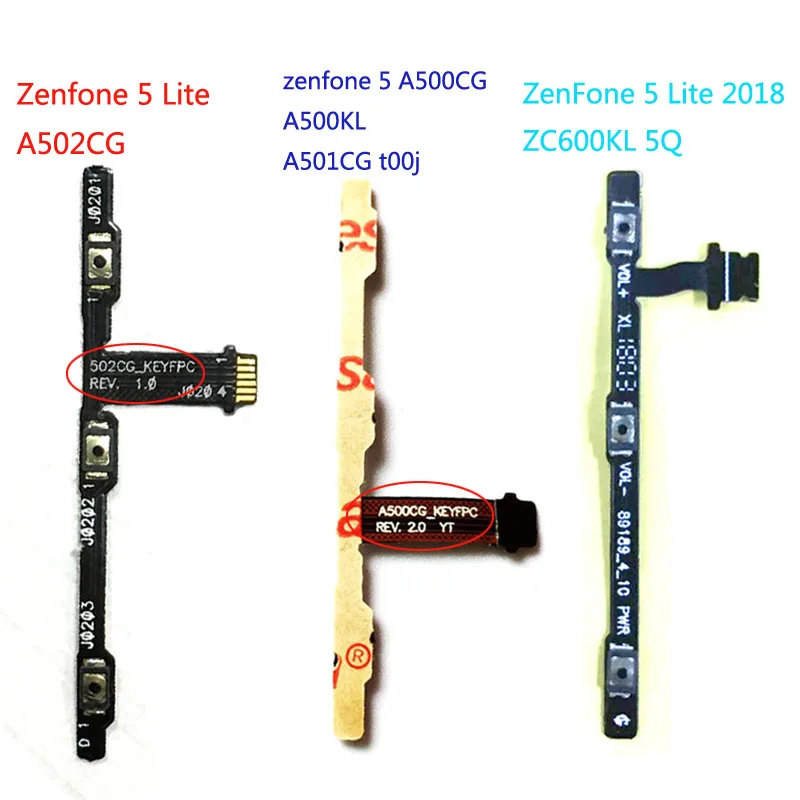 

For Asus zenfone 5 LITE A502CG A500cg A500kl A501CG Power On and Off Volume Up down Flex Cable For ZenFone 5 Lite 2018 ZC600KL