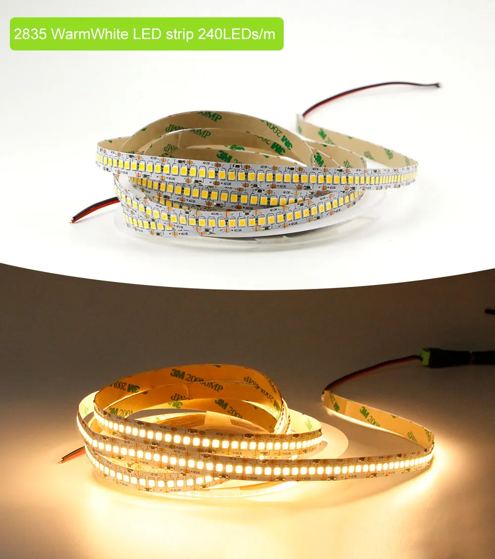 

String Lights 240LEDs/m 2835 Led Strip 5M 2835 LED Strip Non Waterproof RGB Indoor Strip Light White Cold White Warm Lighting