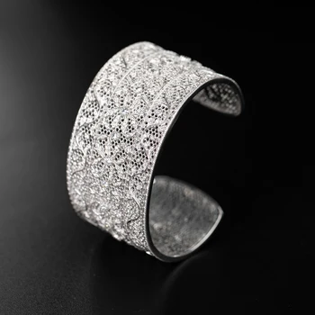 

925 Silver Zircon Bracelet Silver Bars 925 Jewelry for Women European Court Style Retro Style