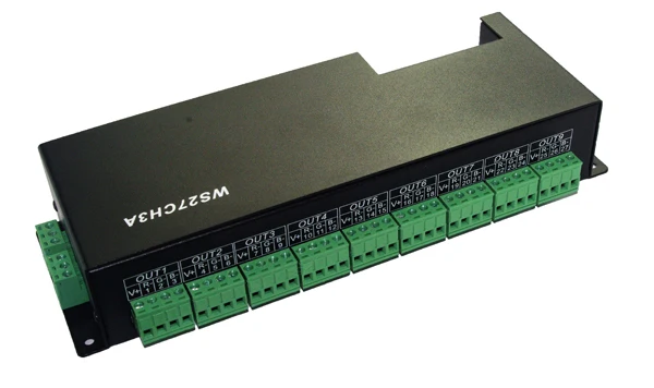 Оптовая продажа DC 12 24V 27 channel 9 group dmx 512 led декодер RGB контроллер|led rgb controller|rgb controllerdmx |