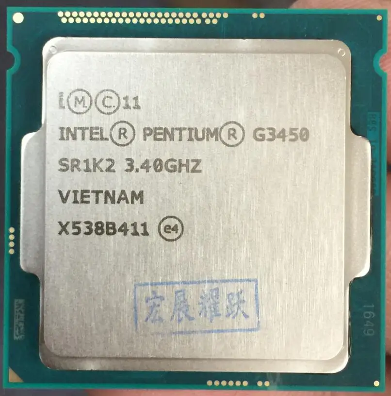 Intel Processor G3450 CPU LGA1150 22 nanometers Dual Core 100% working ...