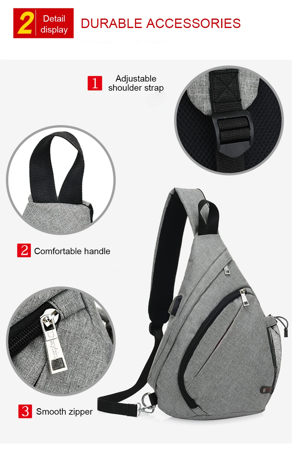 Mens Chest Bag Crossbody Shoulder Bags Women Bagpack Male Messenger Back Packs Cross Body USB Charging Business School Sac Bolsa (5)