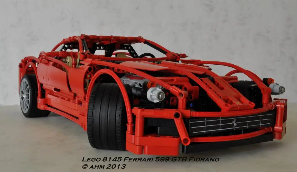 Цена Техника Decool 3333 гоночный автомобиль F1 599 GTB Fiorano 1327 шт. RC F1 совместимый legoly technic 8145
