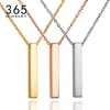 Fashion Stainless Steel Engrave 4 Sides Custom Name Geometry Necklace Women Men Personalized Square Bar Necklace Creative Gift ► Photo 3/6