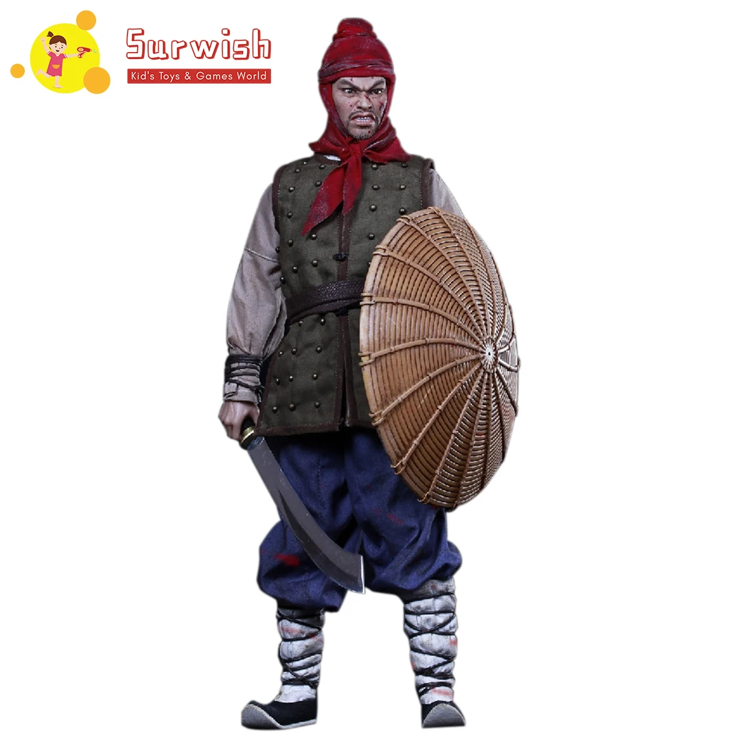

Surwish 1/6 30cm High Ancient China Soldier Model Ming Dynasty Series Qi Army Action Figure Model With Saber And Shield