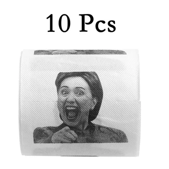 

10 Pcs Donald Trump Humour Toilet Paper Roll Novelty Funny Gag Gift Dump with Trump 2 ply 240 Sheets