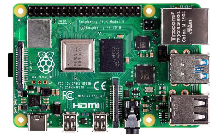 Raspberry Pi 4 модель 4B B BCM2711 четырехъядерный Cortex-A72 1,5 ГГц 1 ГБ/2 ГБ/4 ГБ ОЗУ с двухдиапазонной поддержкой Wi-Fi Bluetooth PoE