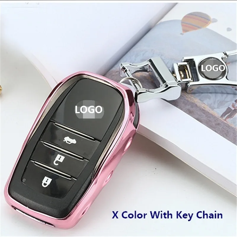 TPU Car Key Cover Case For Toyota Corolla Camry RAV4 Crown Reiz 14_