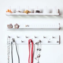 Клейкая стойка для хранения ювелирных изделий 9 в 1, держатель для витрины серьги-гвоздики и ожерелья, органайзер, настенный стеллаж для хранения ювелирных изделий