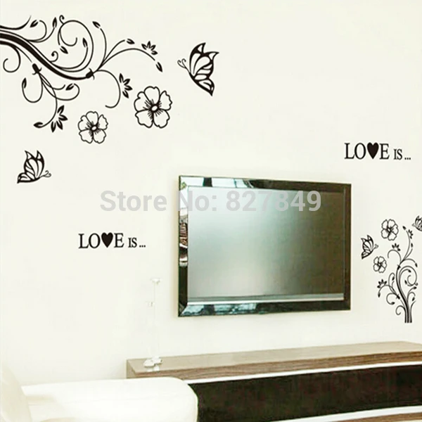 2016 NEW Hot Sell Parlour Plane Wall Stickers Home Decor TV Background