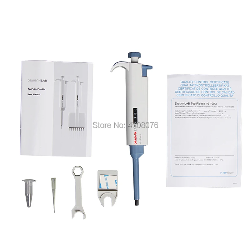 Dlab лаборатории переносящая пипетка Дракон TopPette одноканальный ...